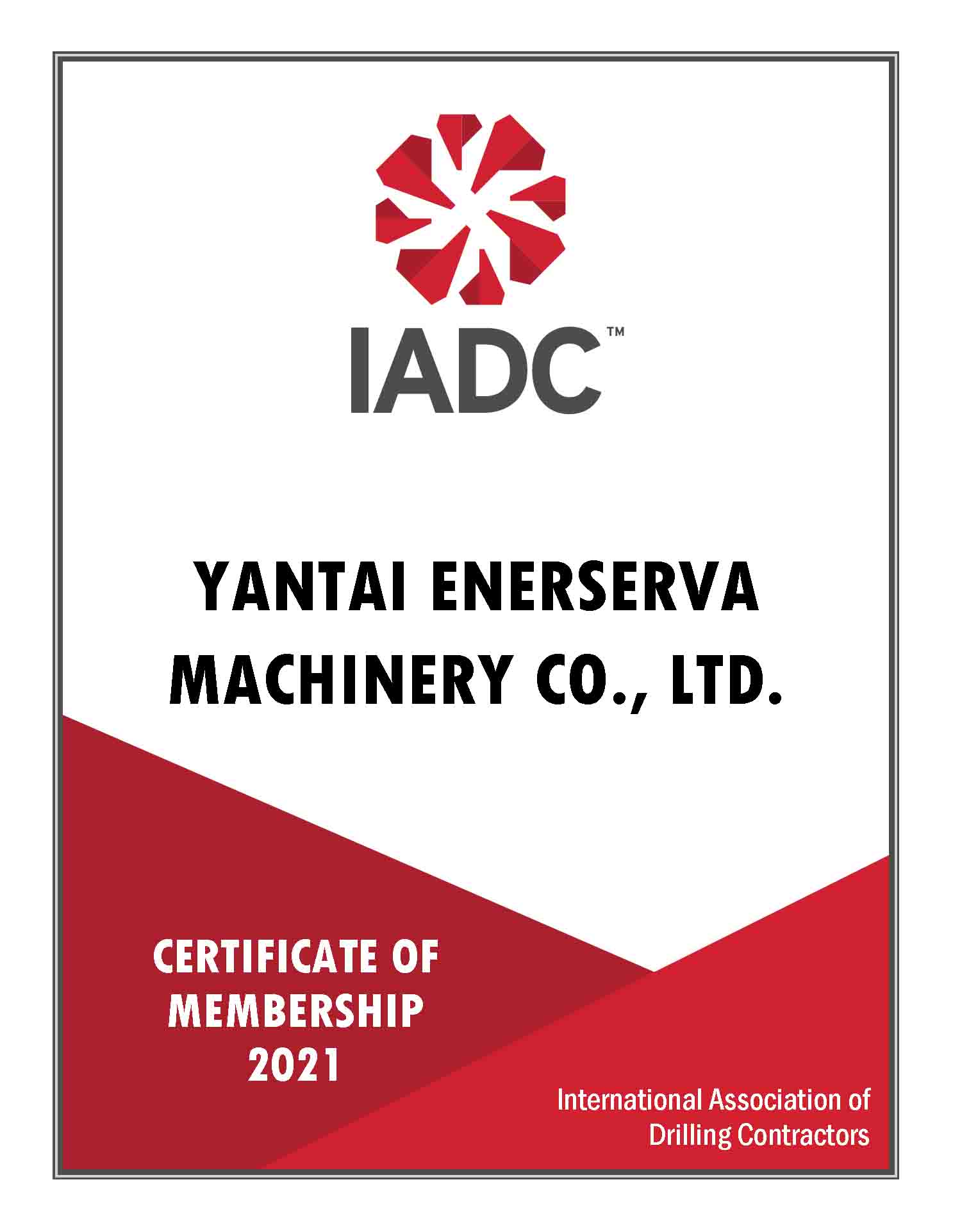 IADC 2021 Member Certificate