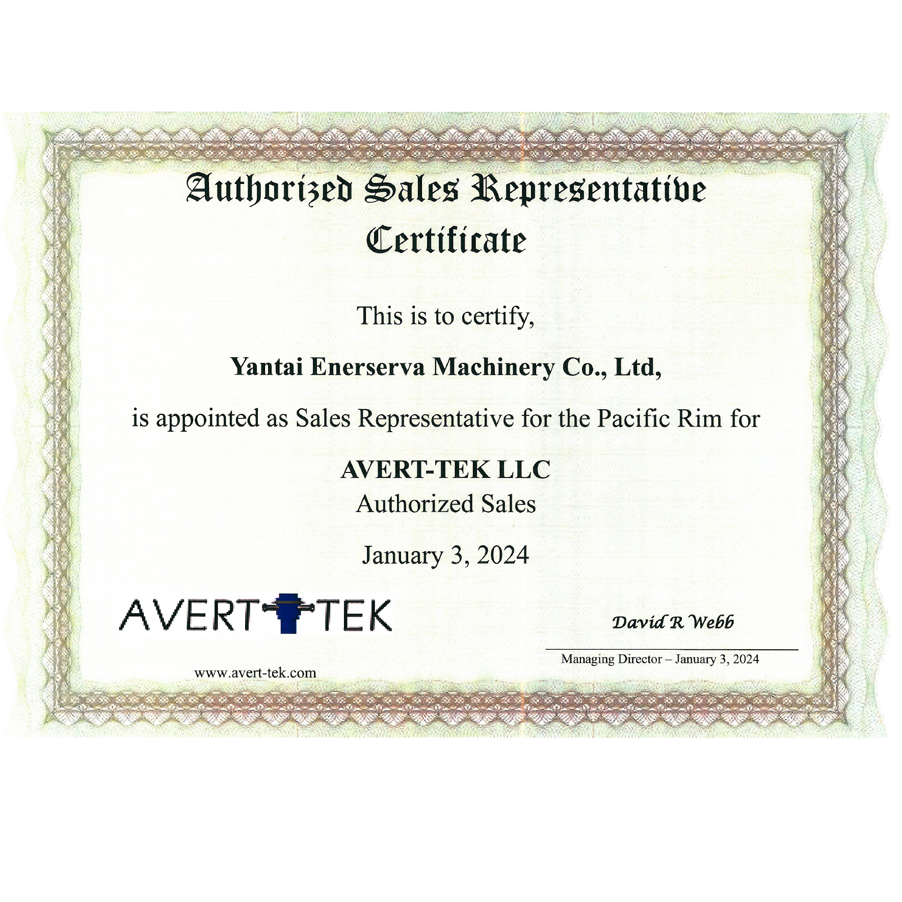 We are the authorized Sales Representative of Avert-Tek LLC for the Pacific Rim Market!